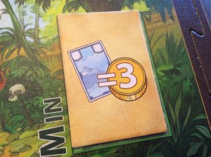 This is one of many spells in the games. This one will give its owner three coins for every blue card she plays in a future round.